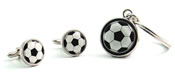 Football Keychain and Cufflinks Set