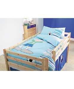 Footie Embroidered Single Duvet Cover Set