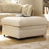 Unbranded Footstool Guest Bed - Sanderson Albury Stripe Ivory - N/A leg stain