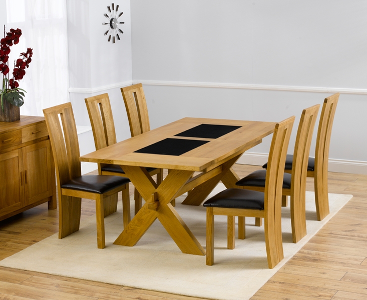Unbranded Forenz Oak Dining Table - 200cm and 6 Astoria