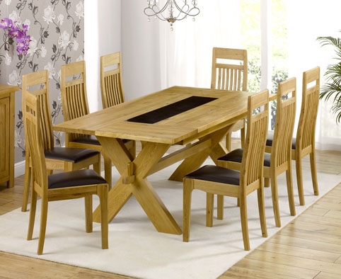 Unbranded Forenz Oak Dining Table - 200cm and 8 Napoli