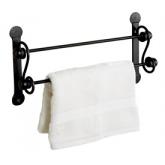 Unbranded Forged Iron Natural 2-Rail Towel Holder