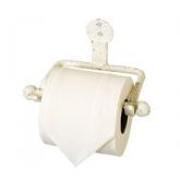 Unbranded Forged Iron White Wall-Mounted Loo Roll Holder