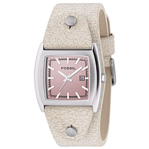 Fossil JR8481 Pink Dial Ladies Strap Watch