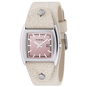 Fossil JR8481 Pink Dial Ladies Strap Watch