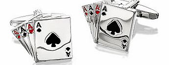 Unbranded Four Aces Swivel Bar Cufflinks - 014503