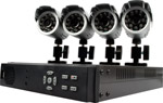 Four CCTV Security Camera and DVR Recording Kit
