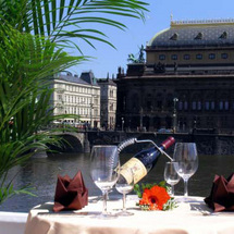 Enjoy delicious Czech cuisine whilst admiring the views of the river Vltara at the chic Strelecky Os