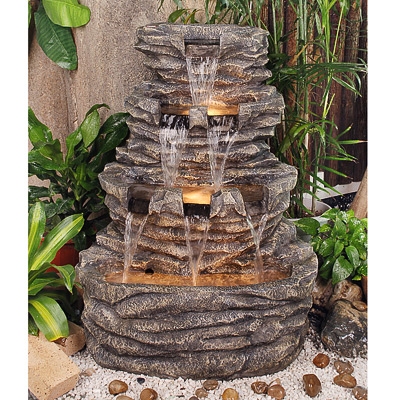 Unbranded Four Pool (1-2-3) Fall Rock Water Feature