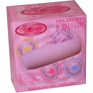 The Four Spa Lights and Inflatable Bath Pillow Set is the ultimate pampering gift set for a women wh