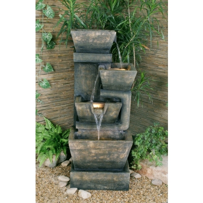 Unbranded Four Tier Granite Box Water Feature