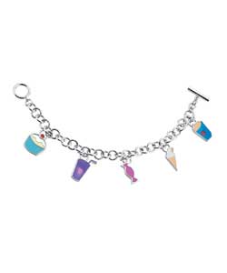 Foxy Base Metal Candy Charm Bracelet