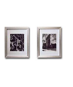 Pair of Silver Framed New York Prints