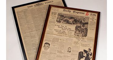 Framed Newspaper from your Date of Birth