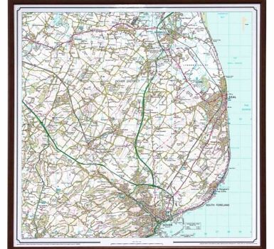 Unbranded Framed Ordnance Survey Map 1142CX