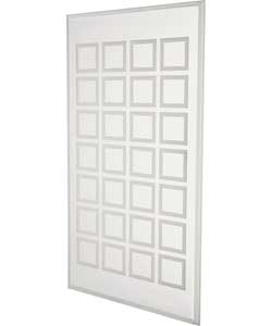 Unbranded Framed Patterned Shower Screen - White