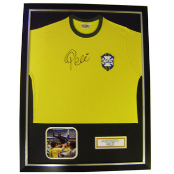 Unbranded Framed Pele Signed Shirt - Brazil