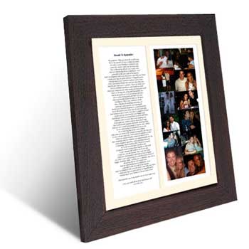 Unbranded Framed Personalised Anniversary Poem with Photo Montage