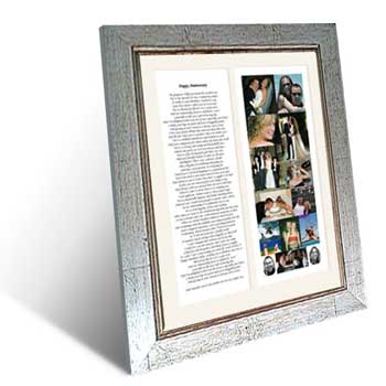 Unbranded Framed Personalised Wedding Poem with Photo Montage