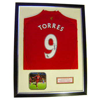 Unbranded Framed Torres Signed Shirt - Liverpool