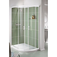 Frameless Offset Quadrant White