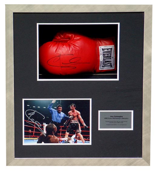 Unbranded Framing of Boot /Boxing Glove with Photo and Plaque
