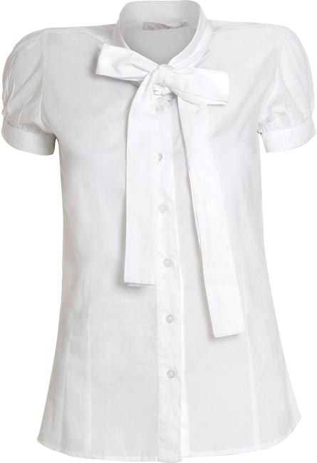 FrancesPussy bow cotton blouse