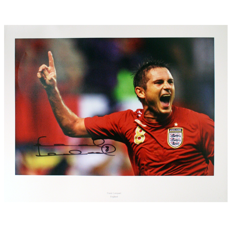 Unbranded Frank Lampard Signed England Photo