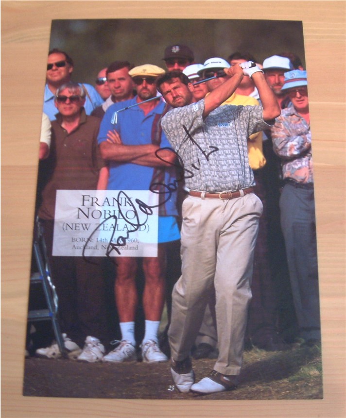 FRANK NOBILO SIGNED 9.5 x 6.5 INCH PROG. PAGE