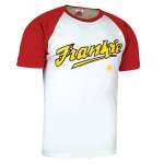 100 cotton, raglan sleeve T-shirt with Frankie log
