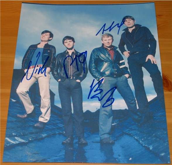 Quality photograph signed in blue pen by Alex  Nick  Paul and Bob from the successfull British band