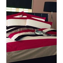 Unbranded Frazer Red Quilt Cover Set King Size