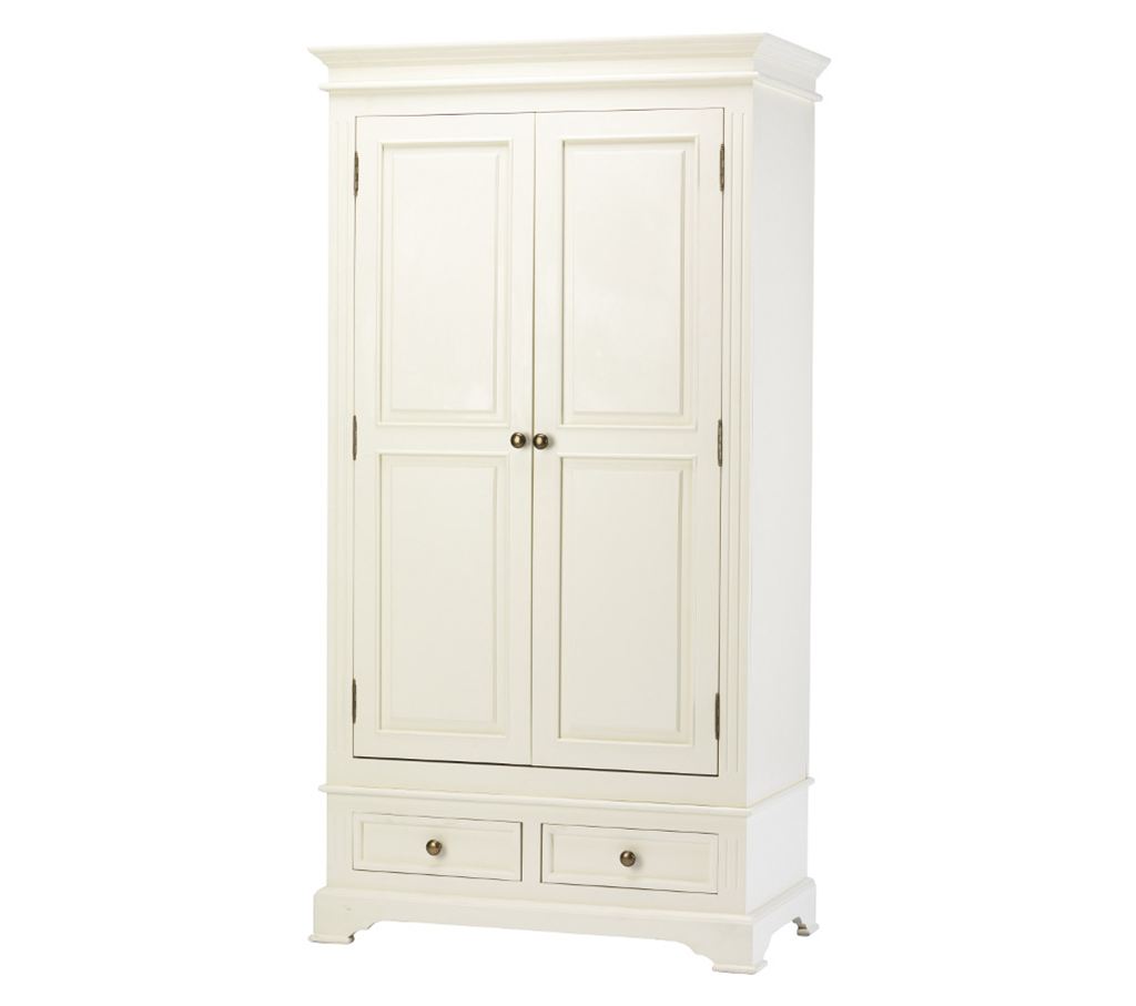 Unbranded French Elegance 2 door 2 drawer white wardrobe