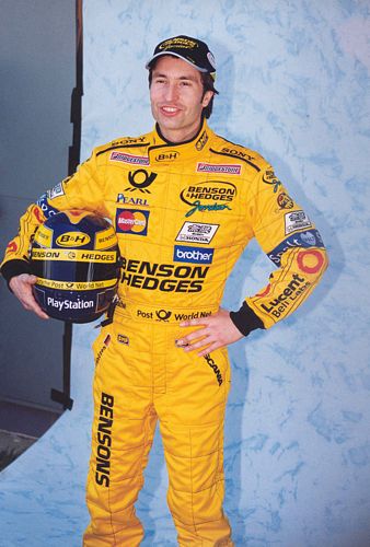 Heinz Harald Frentzen in his Jordan Race suit at t