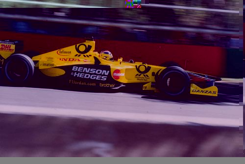 Heinz Harald Frentzen in the Jordan EJ11 at the 2001 Australian Grand Prix