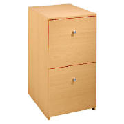 Unbranded Freshman 2 drawer Filing Cabinet, Beech Effect