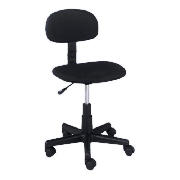 The Freshman computer chair is an office style swivel chair. This black chair has an upholstered sea