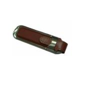 This USB key with a slim design is made out of Leather and is ideal for keeping all your data in you