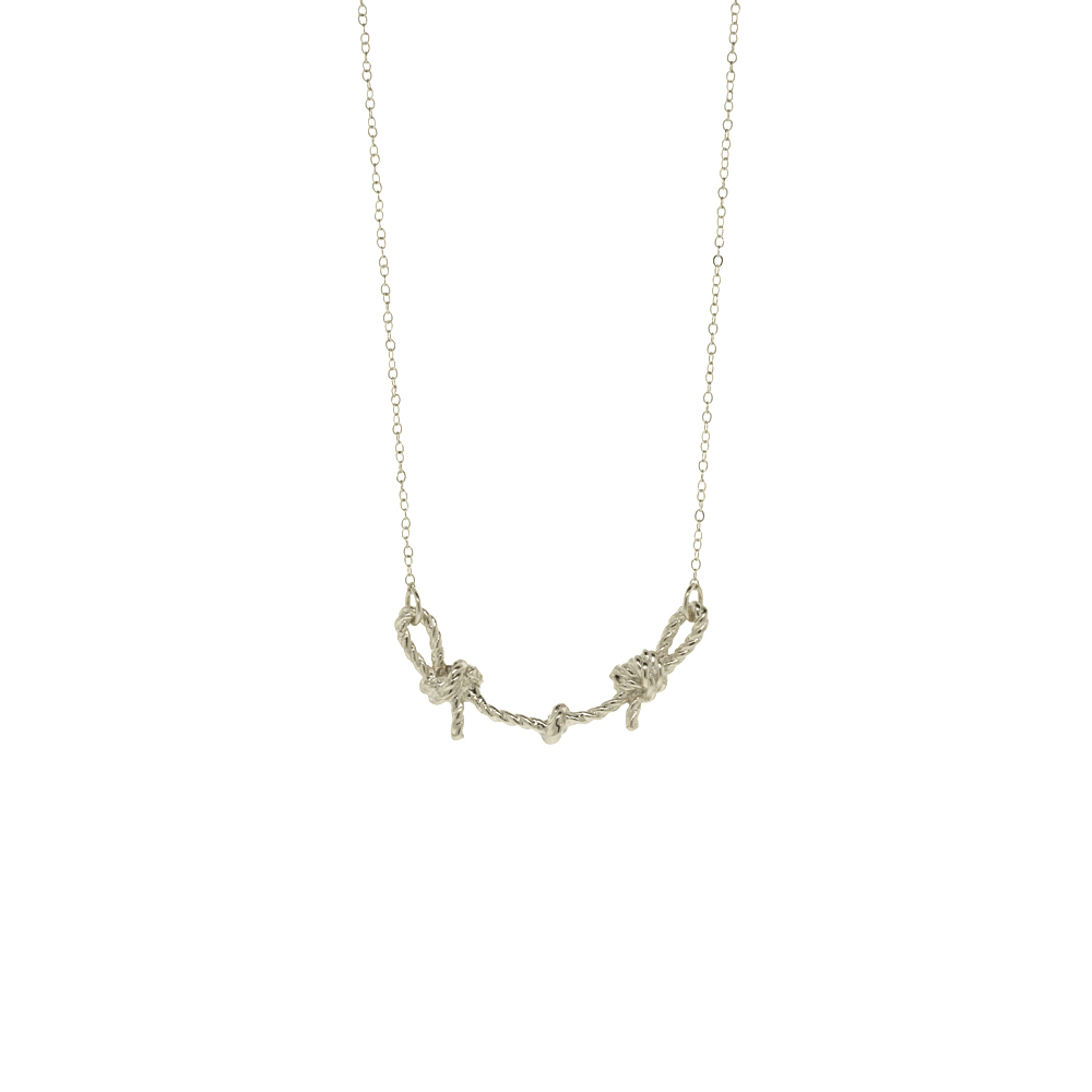 Unbranded Friendship Knot Necklace - Silver