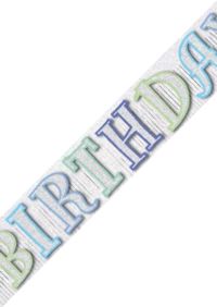 Unbranded Fringed Glitter Banner - Birthday Shimmer