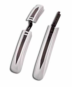 Front and Rear Silver Dual Suspension Mudguards
