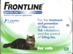 Unbranded Frontline Spot-on for Cats (3 x 0.5ml)
