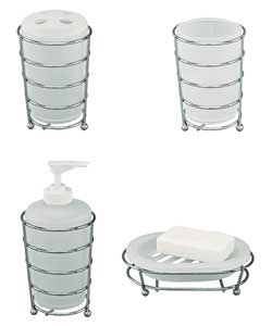 Unbranded Frosted Plastic and Wire 5 Piece Accessory Set