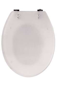 frosted toilet seat frosted design. made from polyresin.