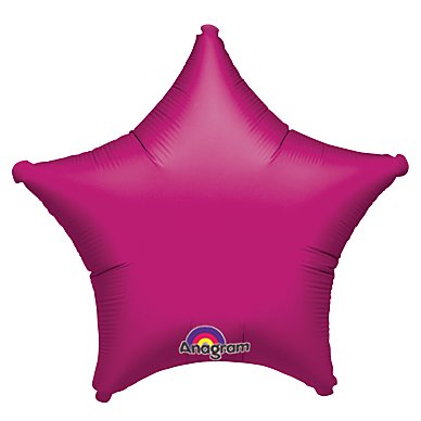 Unbranded Fuchsia 19 star foil single balloon