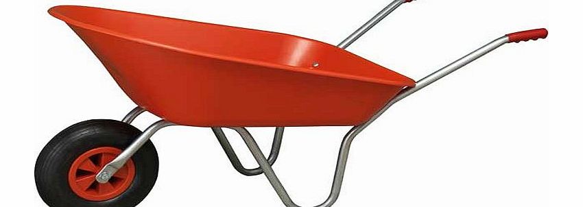 Unbranded Full Box Flatpacked Wheelbarrow - Red