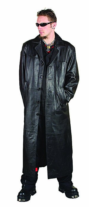 Full Length Leather Trench Coat