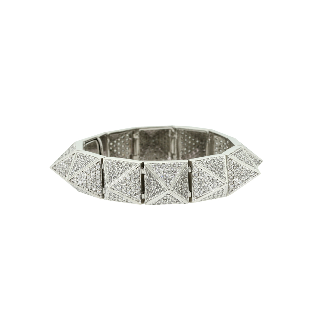 Unbranded Full Pave Pyramid Stud Bracelet