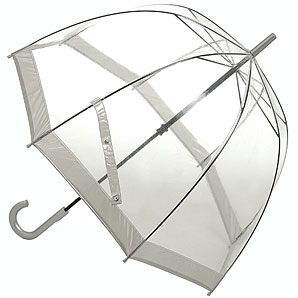 Fulton Birdcage Domed Umbrella- Silver