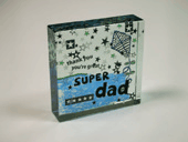 Unbranded Fun and frivolous medium paperweight thank you super dad